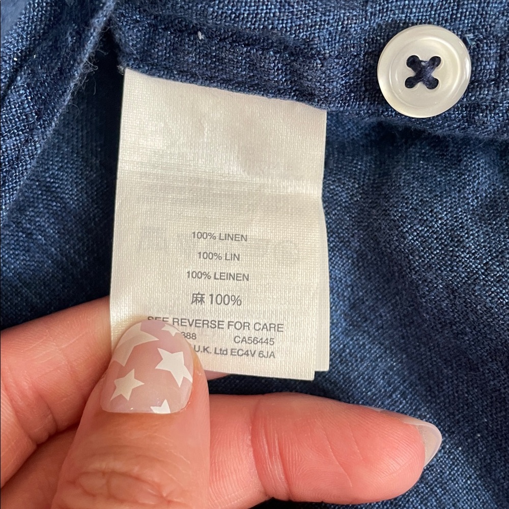 J. Crew Mens Irish Linen Ling Sleeve Button-Down Shirt - Picture 4 of 5